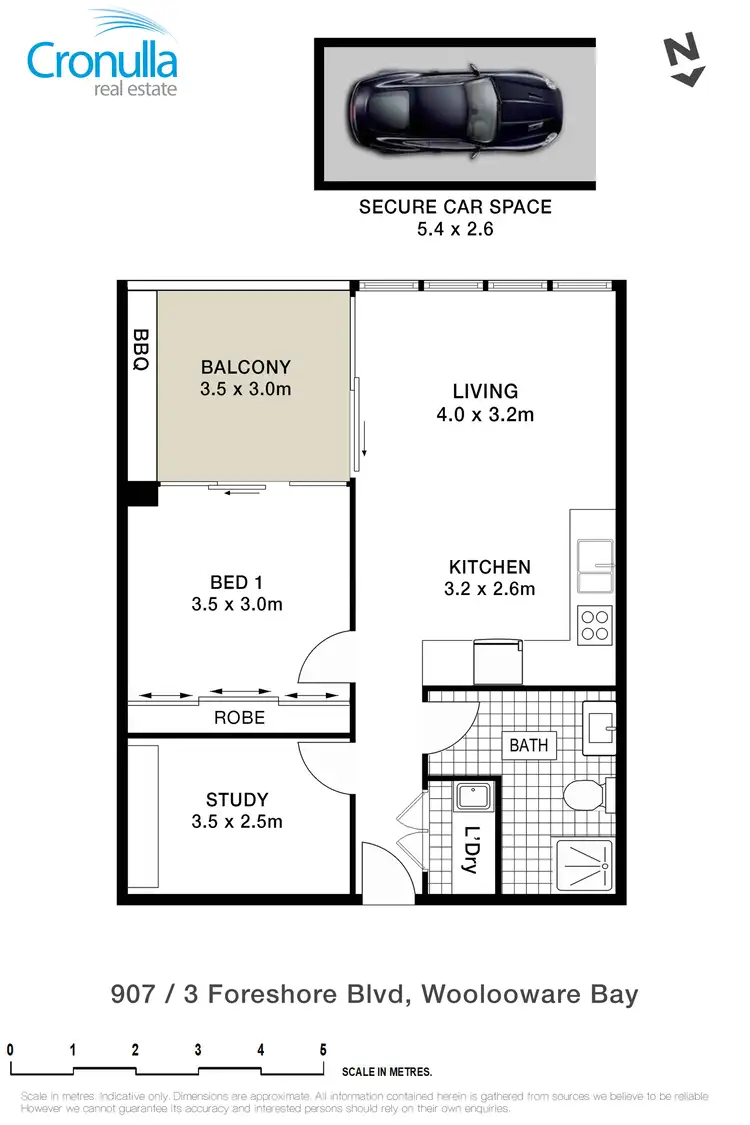 Floorplan of Homely apartment listing, 907/3 Foreshore Boulevard, Woolooware NSW 2230