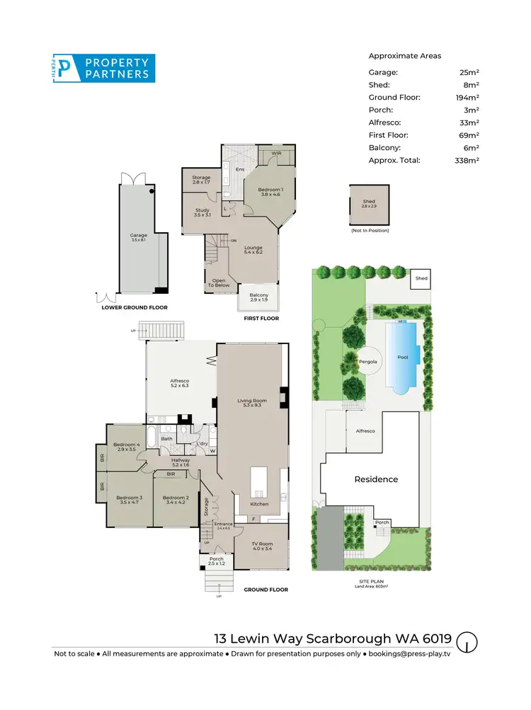 Floorplan of Homely house listing, 13 Lewin Way, Scarborough WA 6019