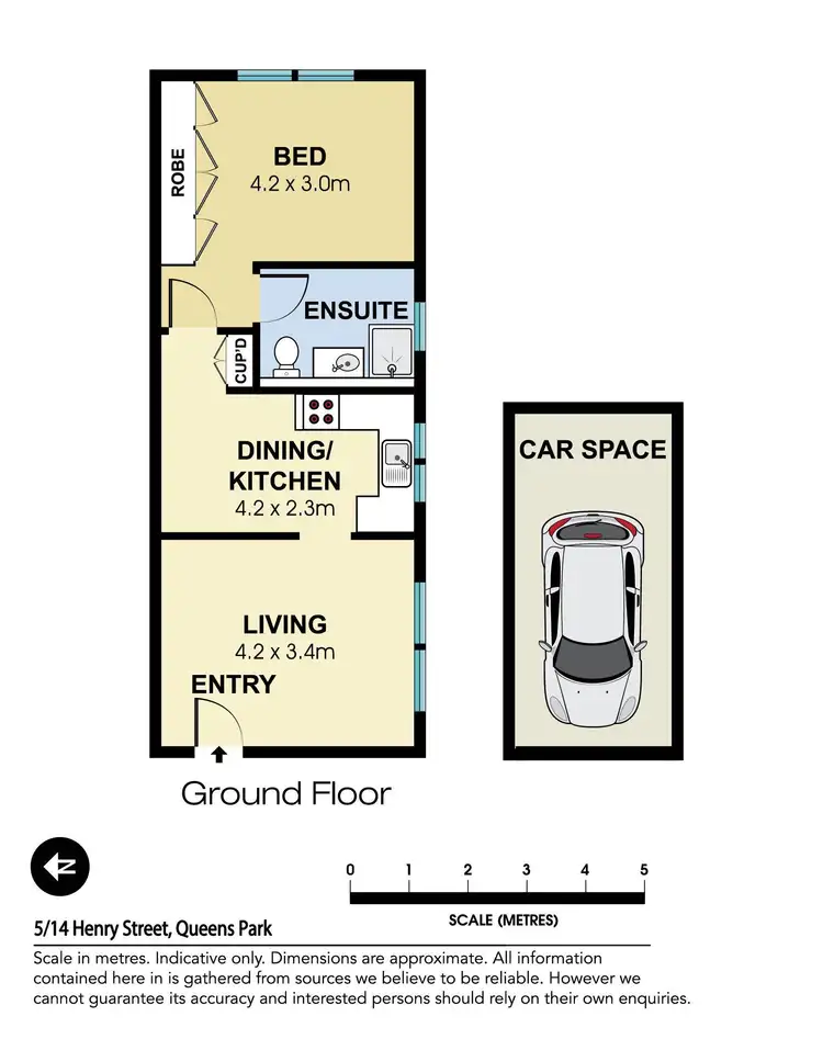 Floorplan of Homely apartment listing, 5/14 Henry Street, Queens Park NSW 2022