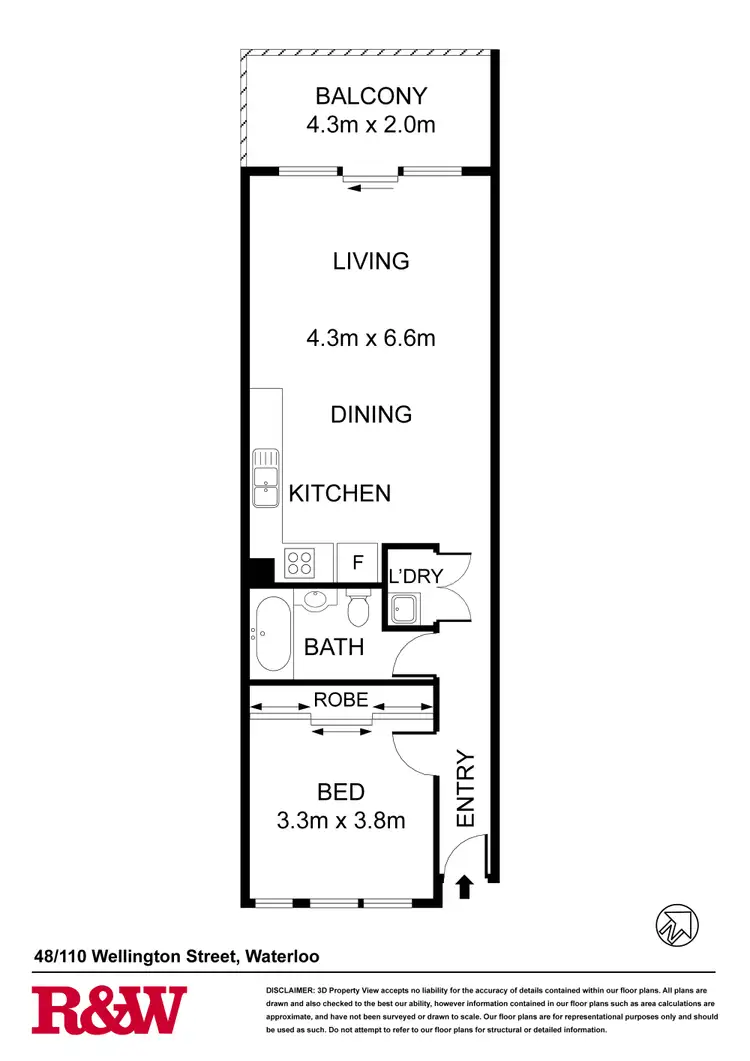 Floorplan of Homely apartment listing, 48/110 Wellington Street, Waterloo NSW 2017