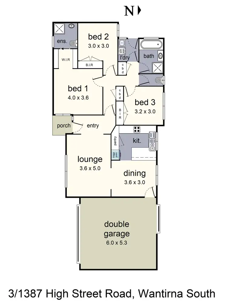 Floorplan of Homely unit listing, 3/1387 High Street Road, Wantirna South VIC 3152
