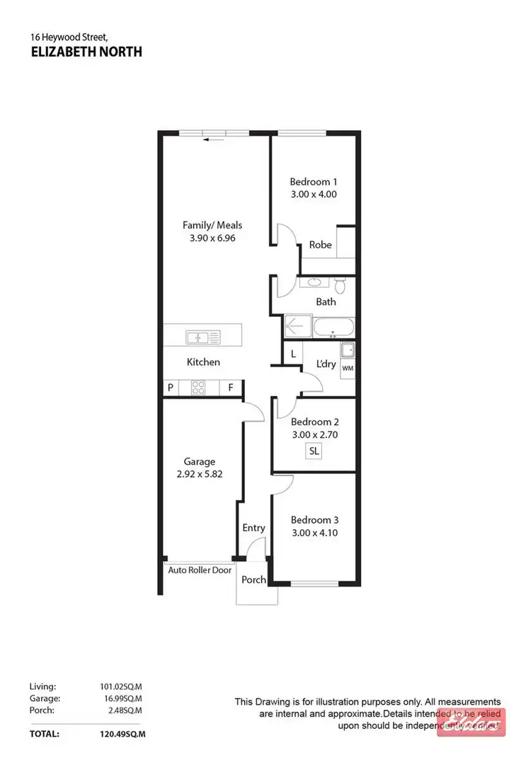 Floorplan of Homely house listing, 16 Heywood Street, Elizabeth North SA 5113