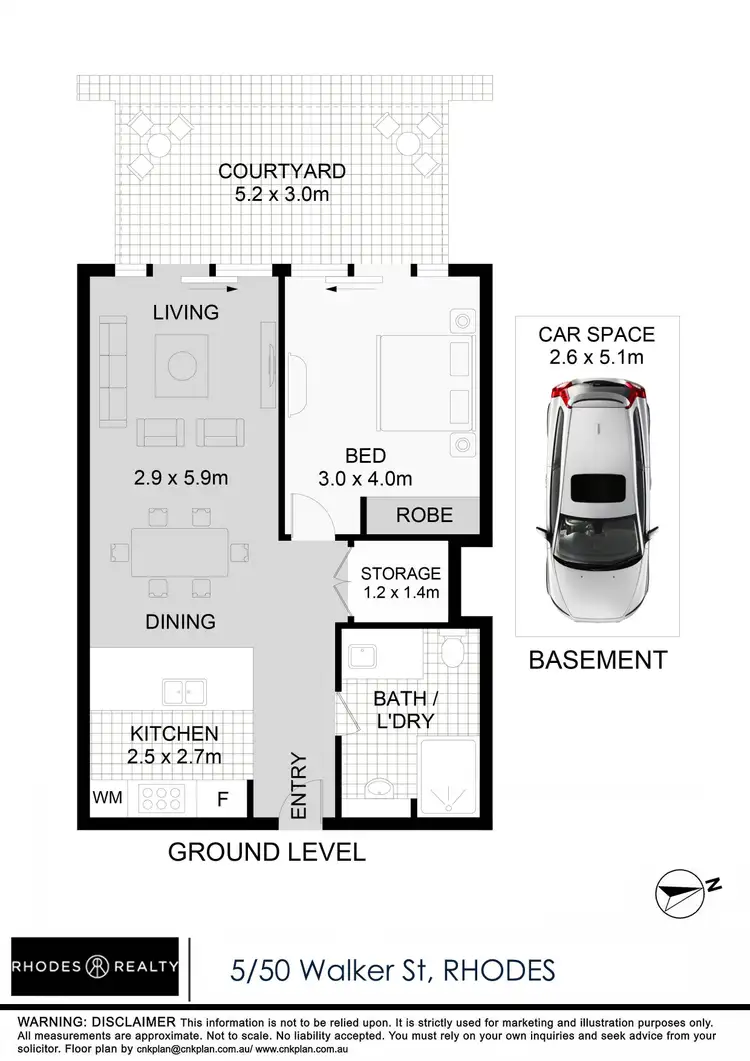 Floorplan of Homely apartment listing, 5/50 Walker Street, Rhodes NSW 2138