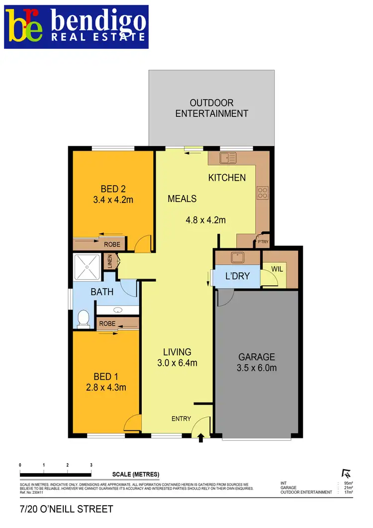 Floorplan of Homely unit listing, 7/20 O'Neill Street, North Bendigo VIC 3550