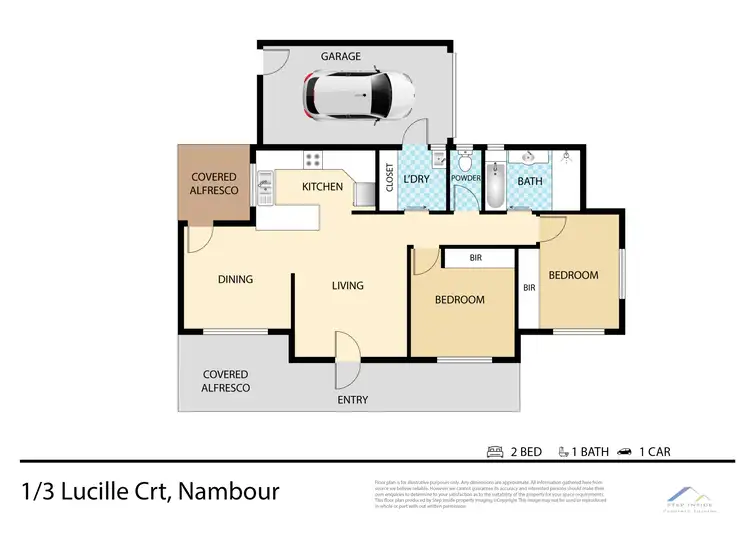 Floorplan of Homely unit listing, 1/3 Lucille Court, Nambour QLD 4560