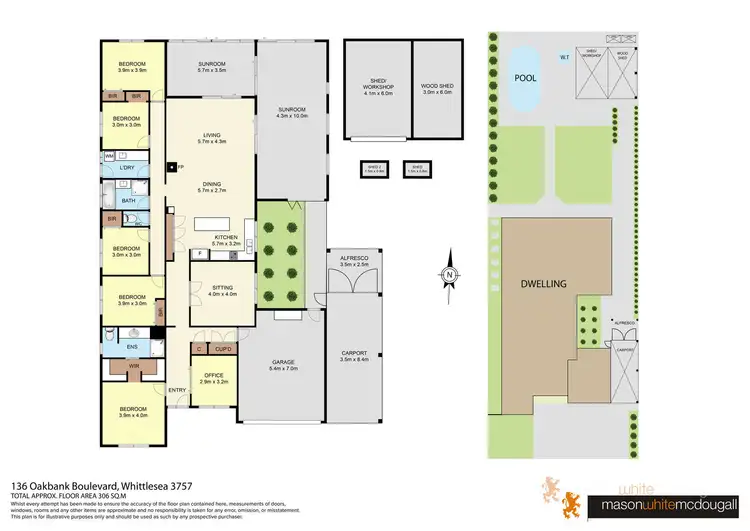 Floorplan of Homely house listing, 136 Oakbank Boulevard, Whittlesea VIC 3757