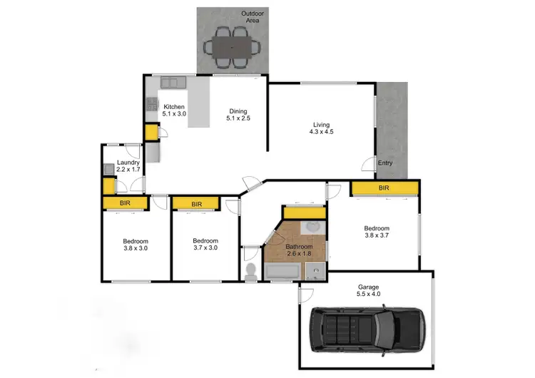 Floorplan of Homely house listing, 1 Sundale Road, Traralgon VIC 3844