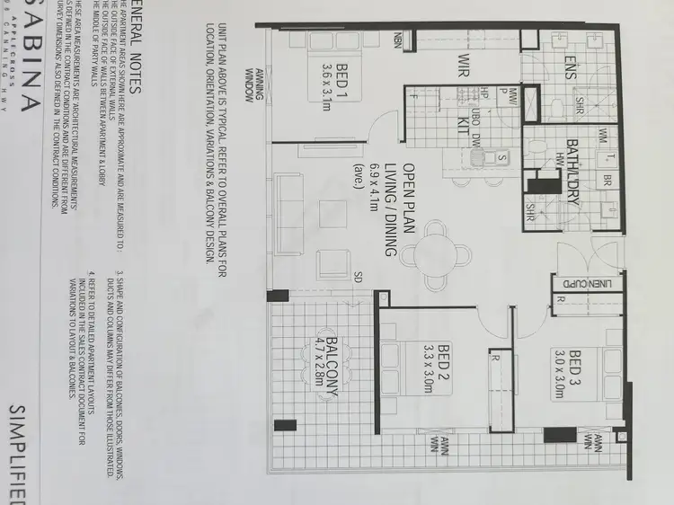 Floorplan of Homely apartment listing, 1007/908 Canning Highway, Applecross WA 6153