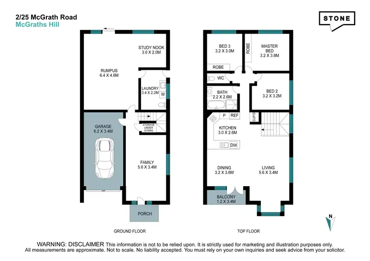 Floorplan of Homely semi-detached listing, 2/25 McGrath Road, Mcgraths Hill NSW 2756