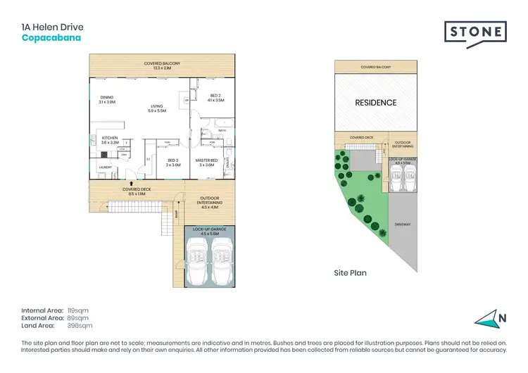Floorplan of Homely semi-detached listing, 1a Helen Drive, Copacabana NSW 2251