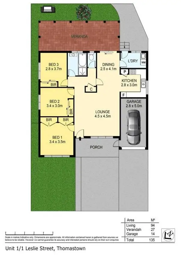 Floorplan of Homely unit listing, 1/1 Leslie Street, Thomastown VIC 3074