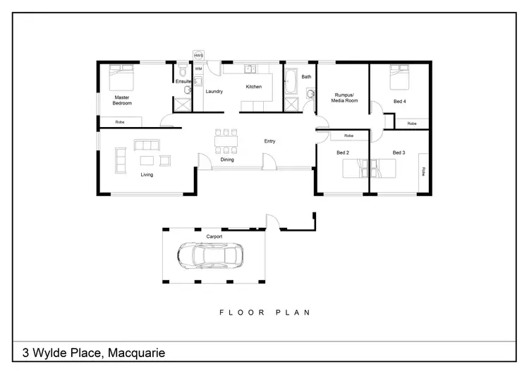 Floorplan of Homely house listing, 3 Wylde Place, Macquarie ACT 2614