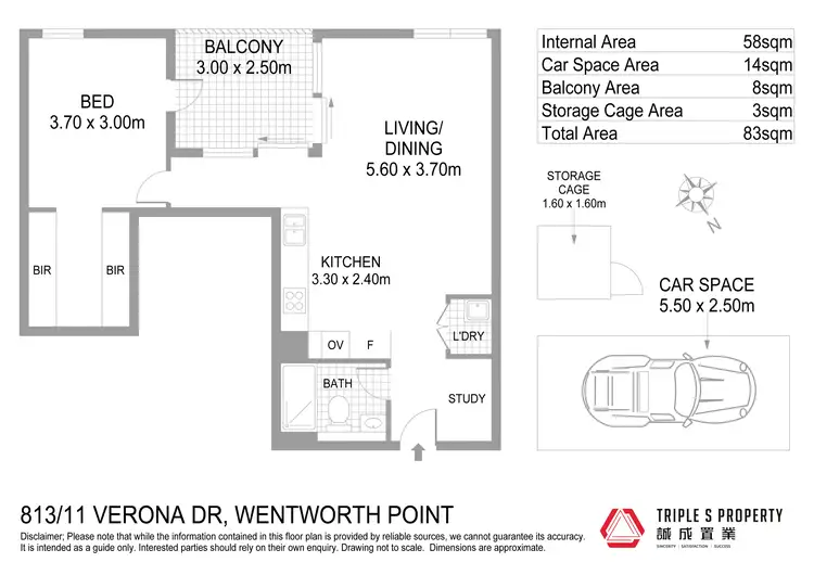 Floorplan of Homely apartment listing, 813/11 Verona Drive, Wentworth Point NSW 2127