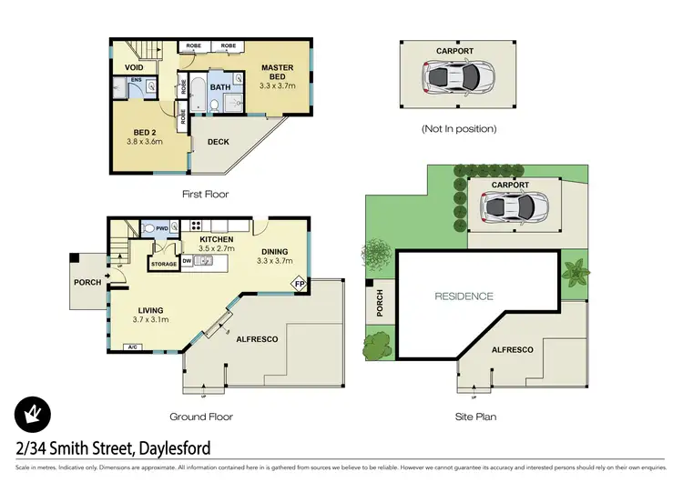 Floorplan of Homely townhouse listing, 2/34 Smith Street, Daylesford VIC 3460