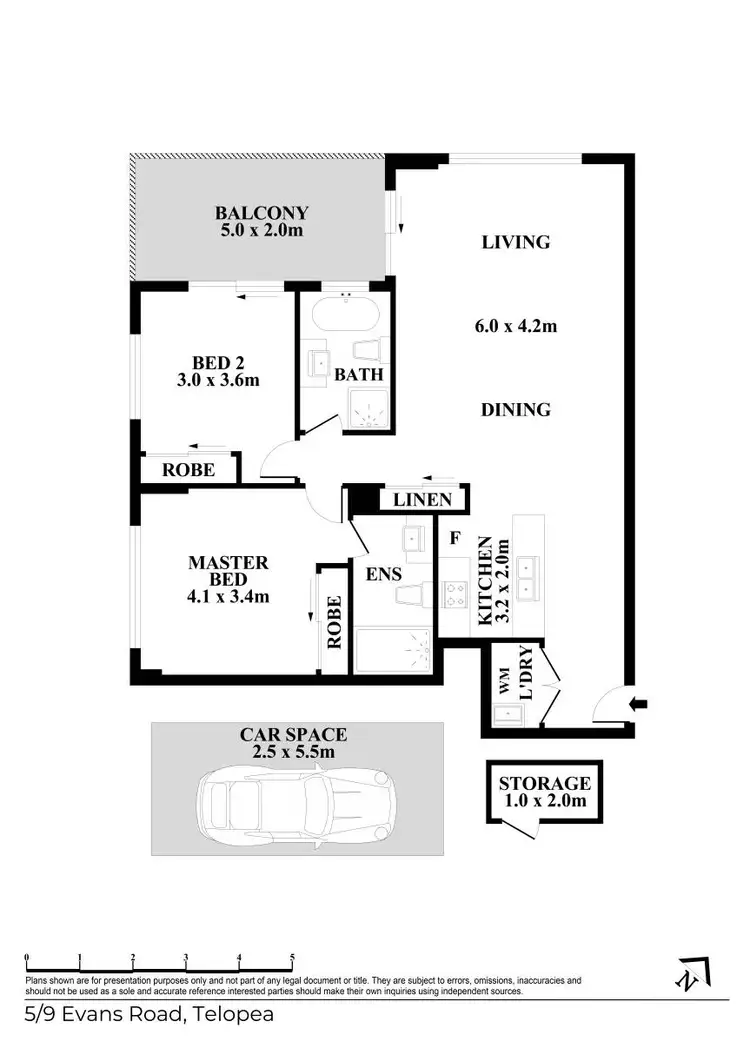 Floorplan of Homely apartment listing, Level 1/5/9 Evans Road, Telopea NSW 2117