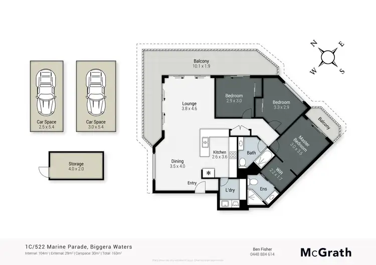 Floorplan of Homely unit listing, 1C/522 Marine Parade, Biggera Waters QLD 4216