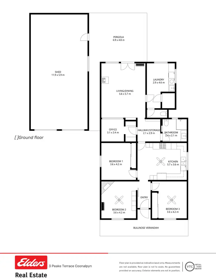 Floorplan of Homely house listing, 3 Peake Terrace, Coonalpyn SA 5265