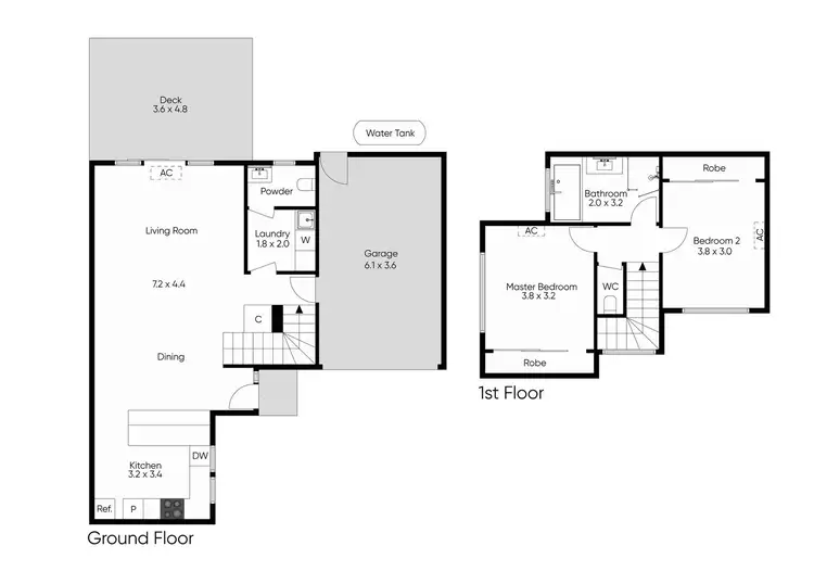 Floorplan of Homely townhouse listing, 6/89 Thackeray Road, Reservoir VIC 3073
