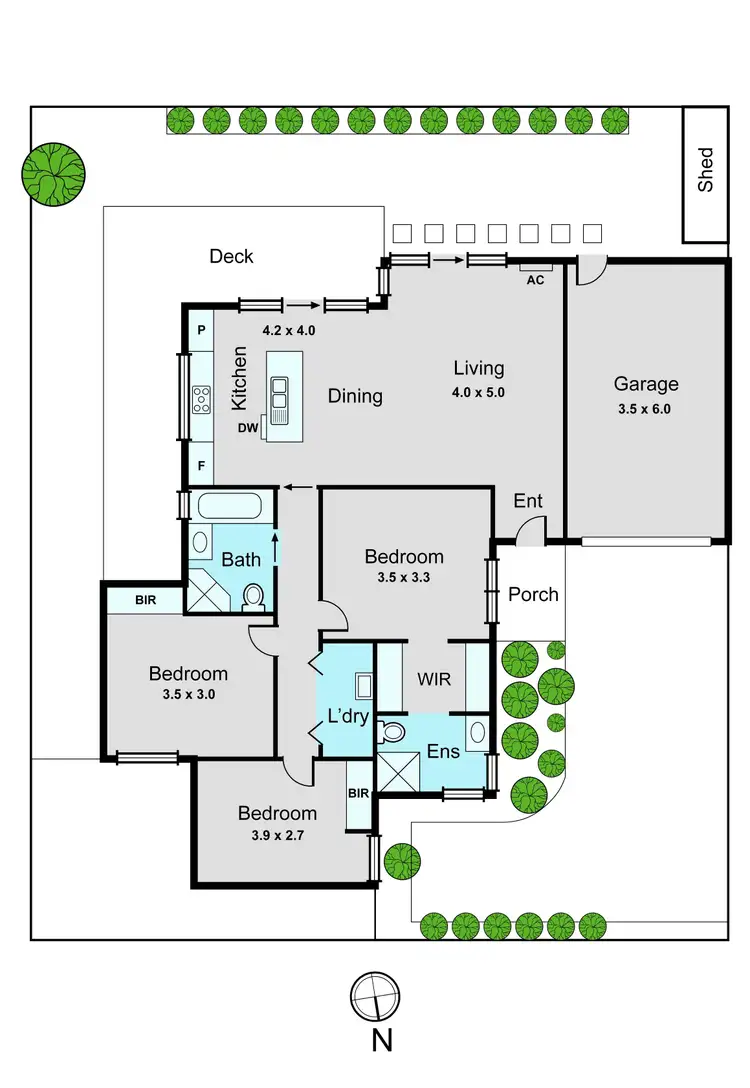 Floorplan of Homely townhouse listing, 5/11 Gnarwyn Road, Carnegie VIC 3163