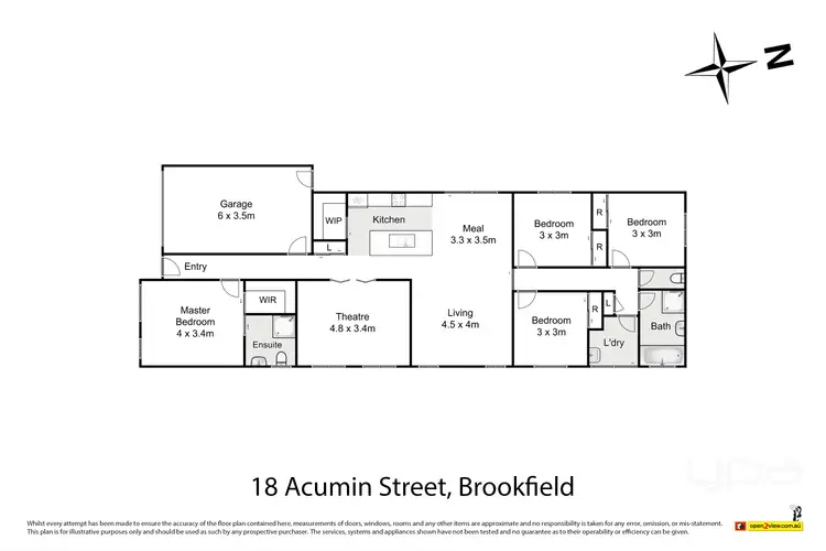 Floorplan of Homely house listing, 18 Acumin Street, Brookfield VIC 3338