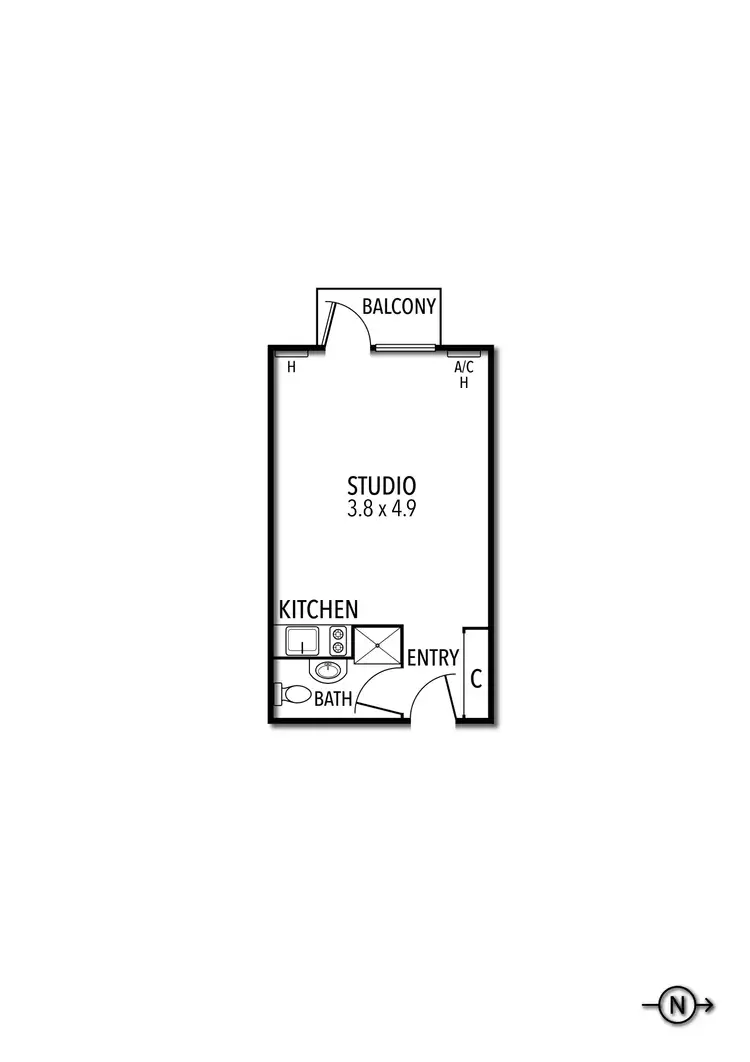 Floorplan of Homely apartment listing, 43/145 Canterbury Road, Toorak VIC 3142