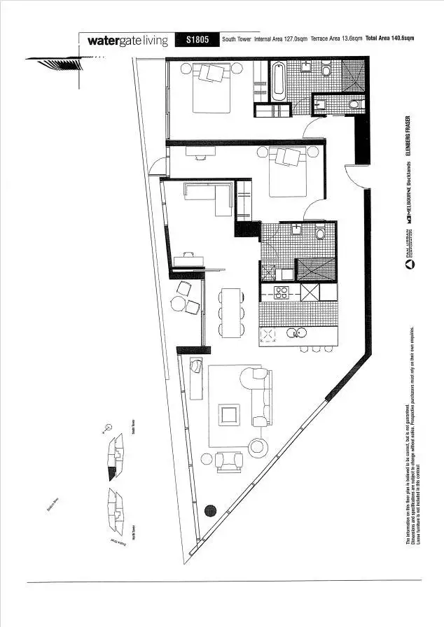 Floorplan of Homely apartment listing, 1805/8 Waterview Walk, Docklands VIC 3008