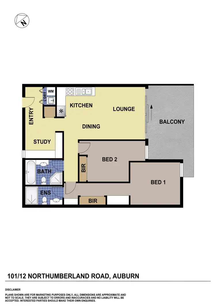 Floorplan of Homely unit listing, 101/12 Northumberland Road, Auburn NSW 2144