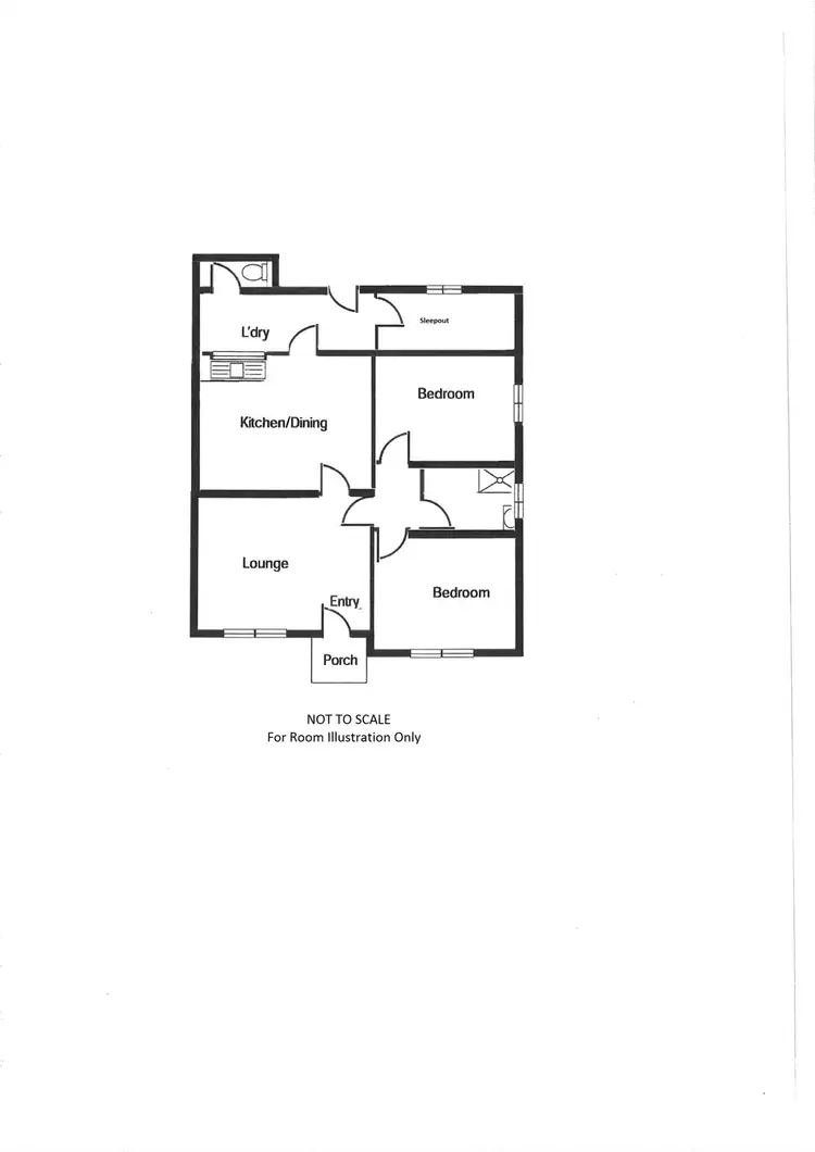 Floorplan of Homely semi-detached listing, 116 Lockhart Street, Whyalla SA 5600