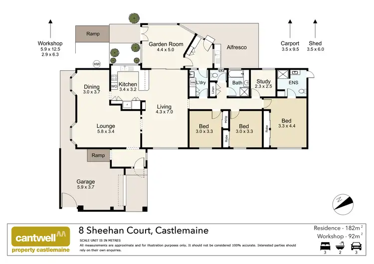 Floorplan of Homely house listing, 8 Sheehan Court, Castlemaine VIC 3450