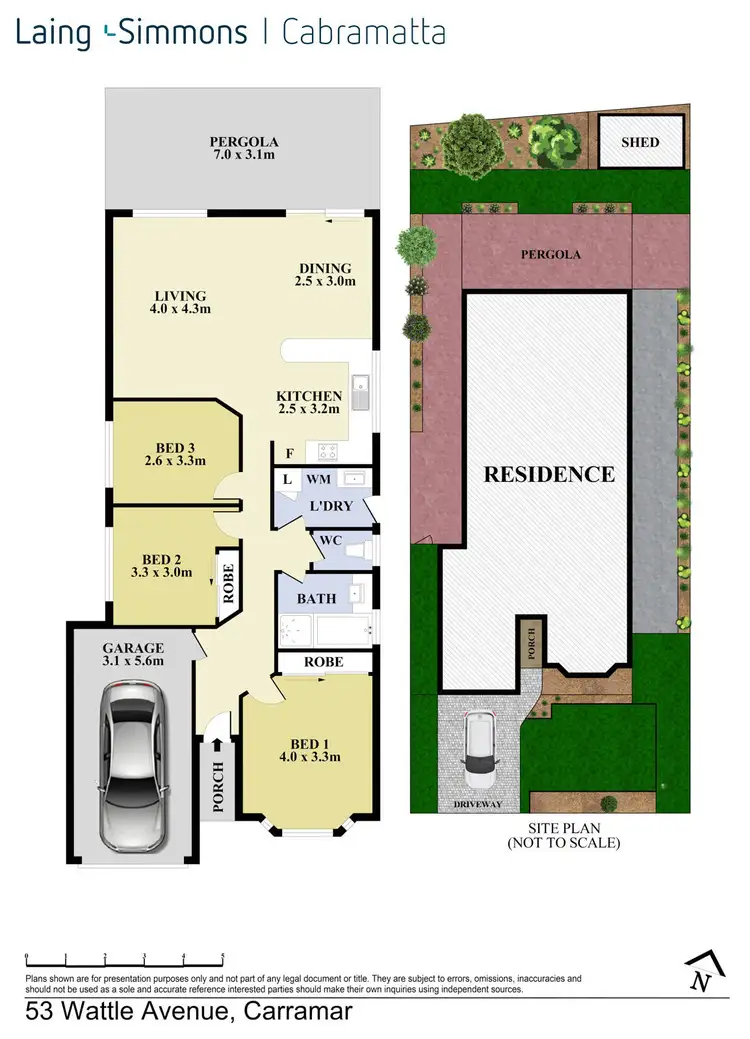 Floorplan of Homely house listing, 53 Wattle Avenue, Carramar NSW 2163