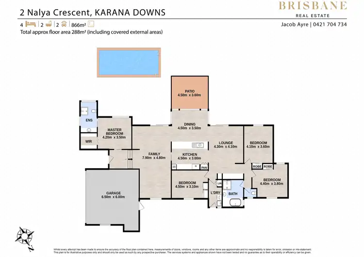 Floorplan of Homely house listing, 2 Nalya Crescent, Karana Downs QLD 4306