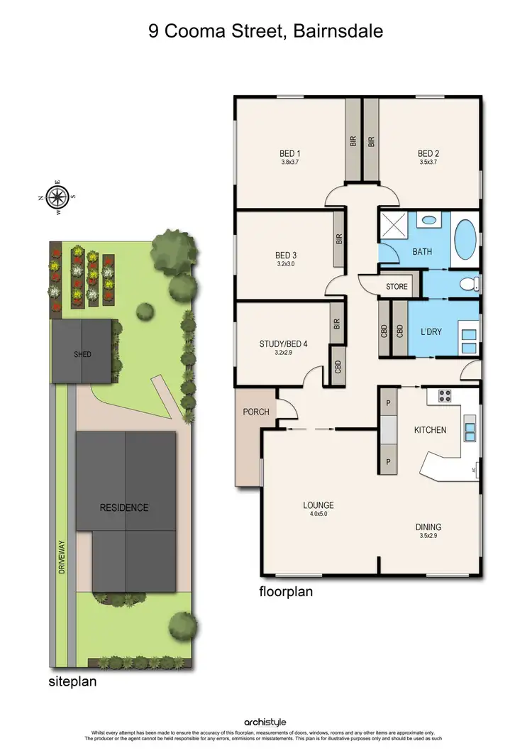 Floorplan of Homely house listing, 9 Cooma Street, Bairnsdale VIC 3875