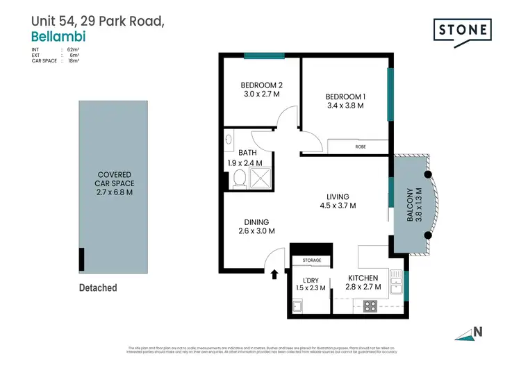 Floorplan of Homely unit listing, 54/29 Park Road, Bellambi NSW 2518