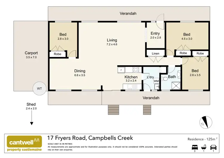 Floorplan of Homely house listing, 17 Fryers Road, Campbells Creek VIC 3451