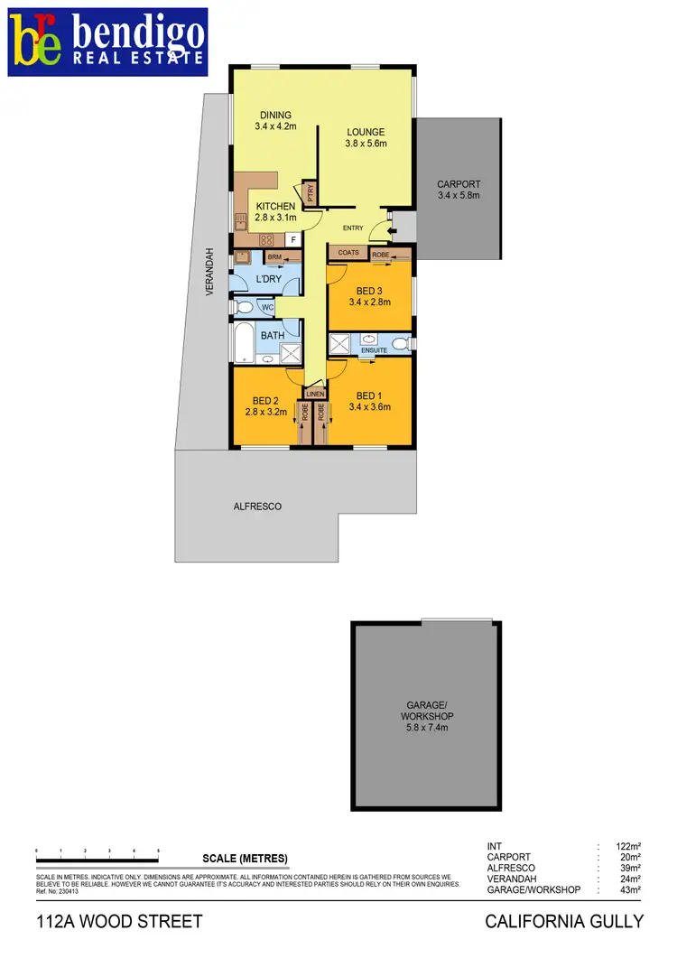 Floorplan of Homely house listing, 112A Wood Street, California Gully VIC 3556