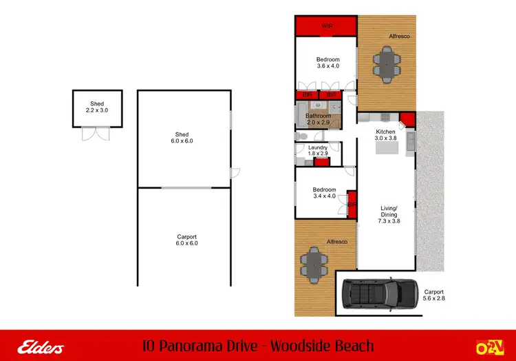 Floorplan of Homely house listing, 10 Panorama Drive, Woodside Beach VIC 3874