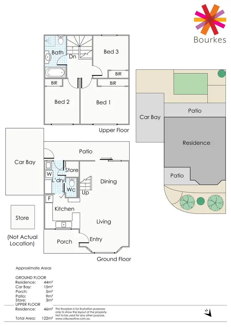 Floorplan of Homely townhouse listing, 4/62 McDonald Street, Como WA 6152