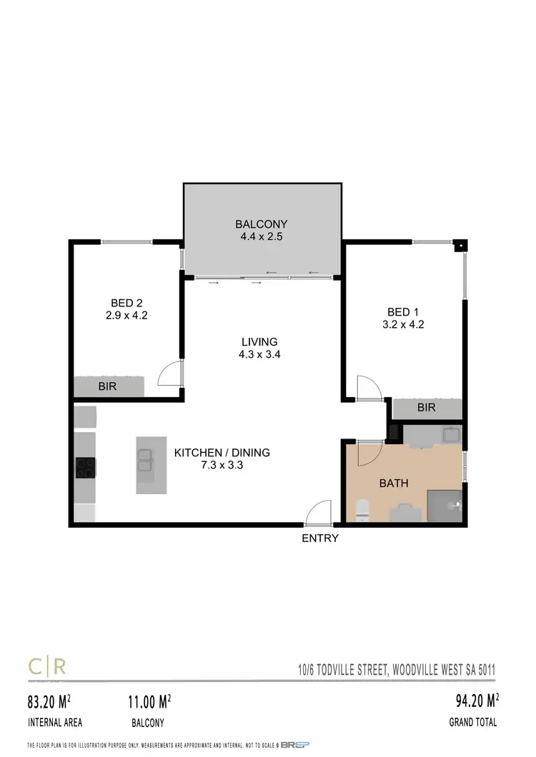 Floorplan of Homely apartment listing, 10/6 Todville Street, Woodville West SA 5011