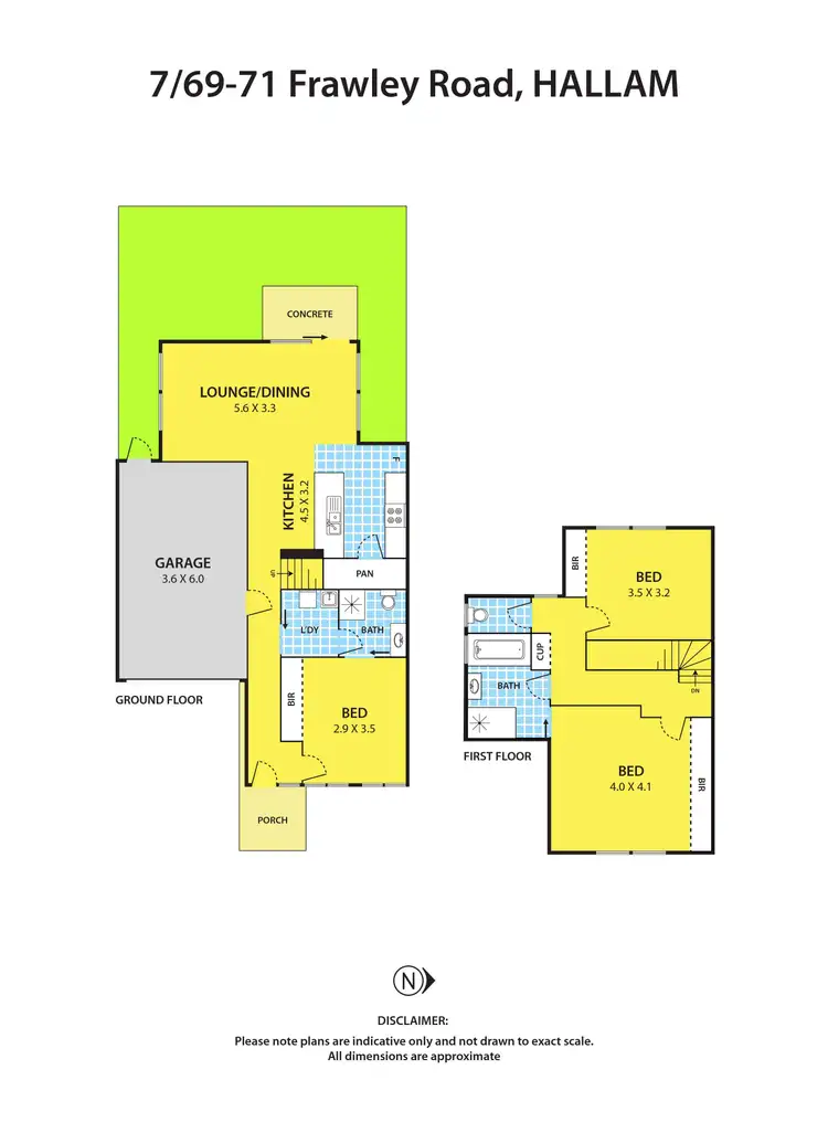 Floorplan of Homely townhouse listing, 7/69-71 Frawley Road, Hallam VIC 3803