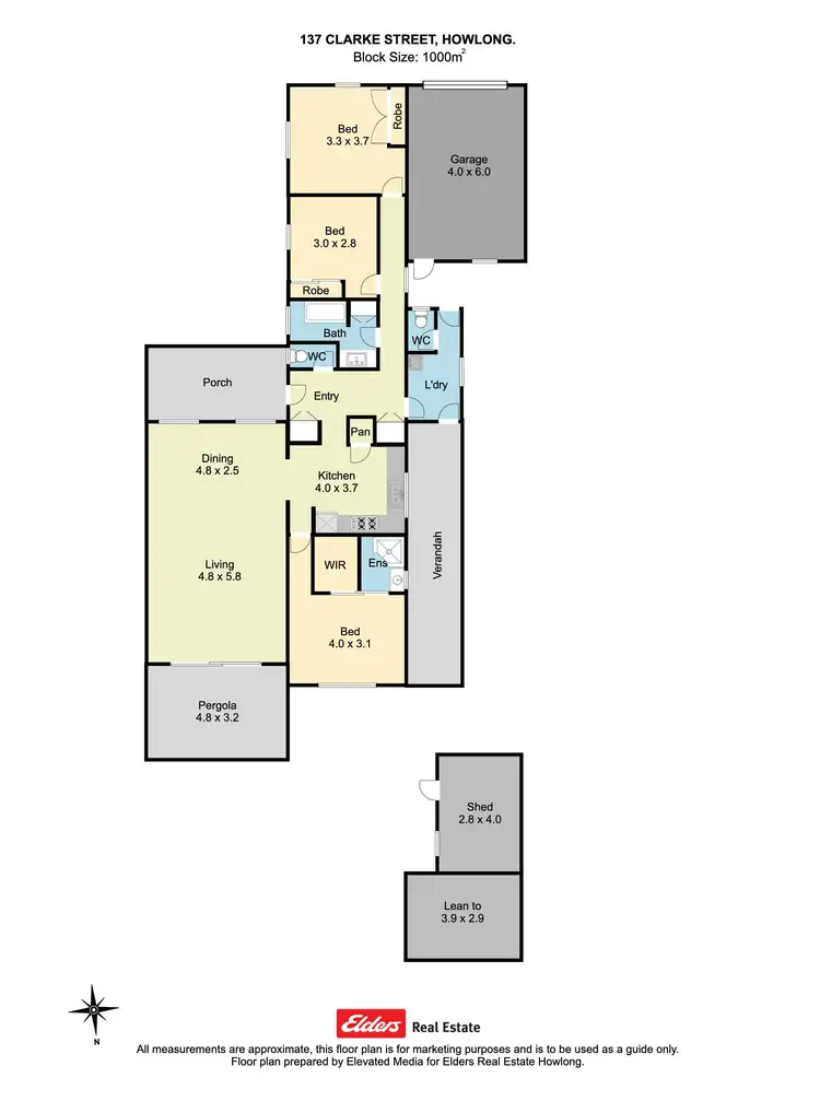 Floorplan of Homely house listing, 137 Clarke Street, Howlong NSW 2643