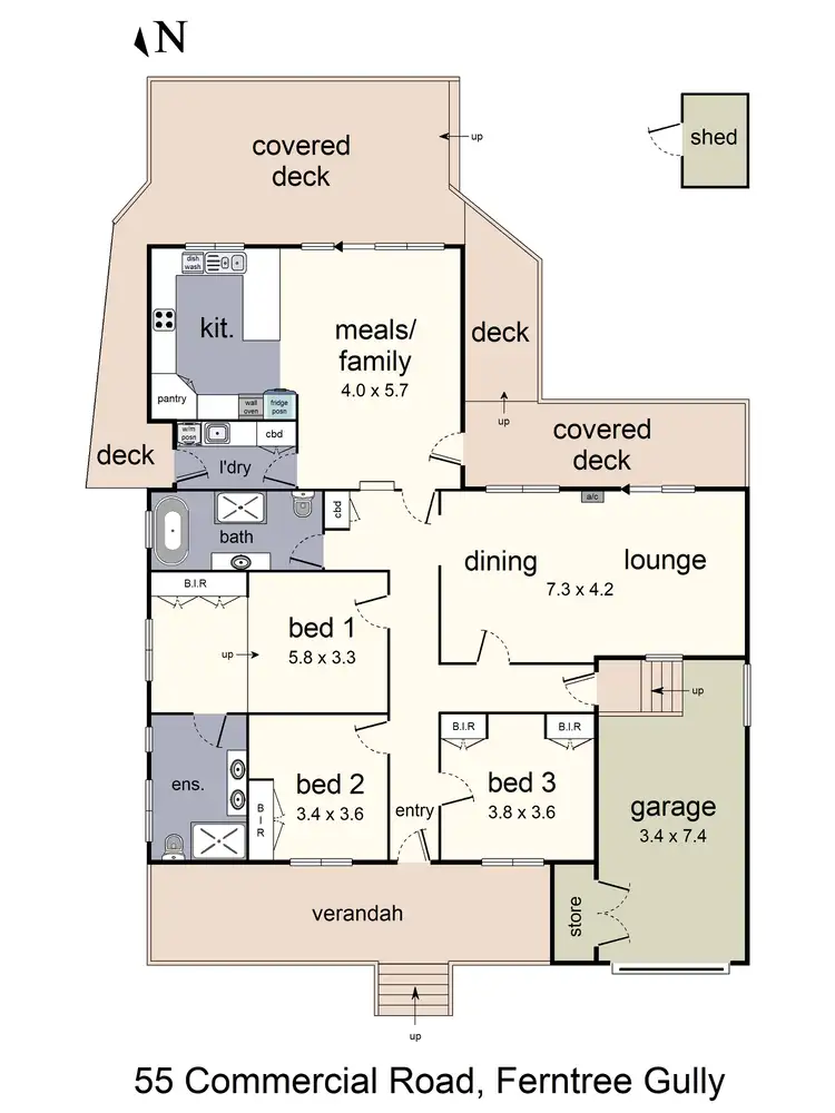 Floorplan of Homely house listing, 55 Commercial Road, Ferntree Gully VIC 3156
