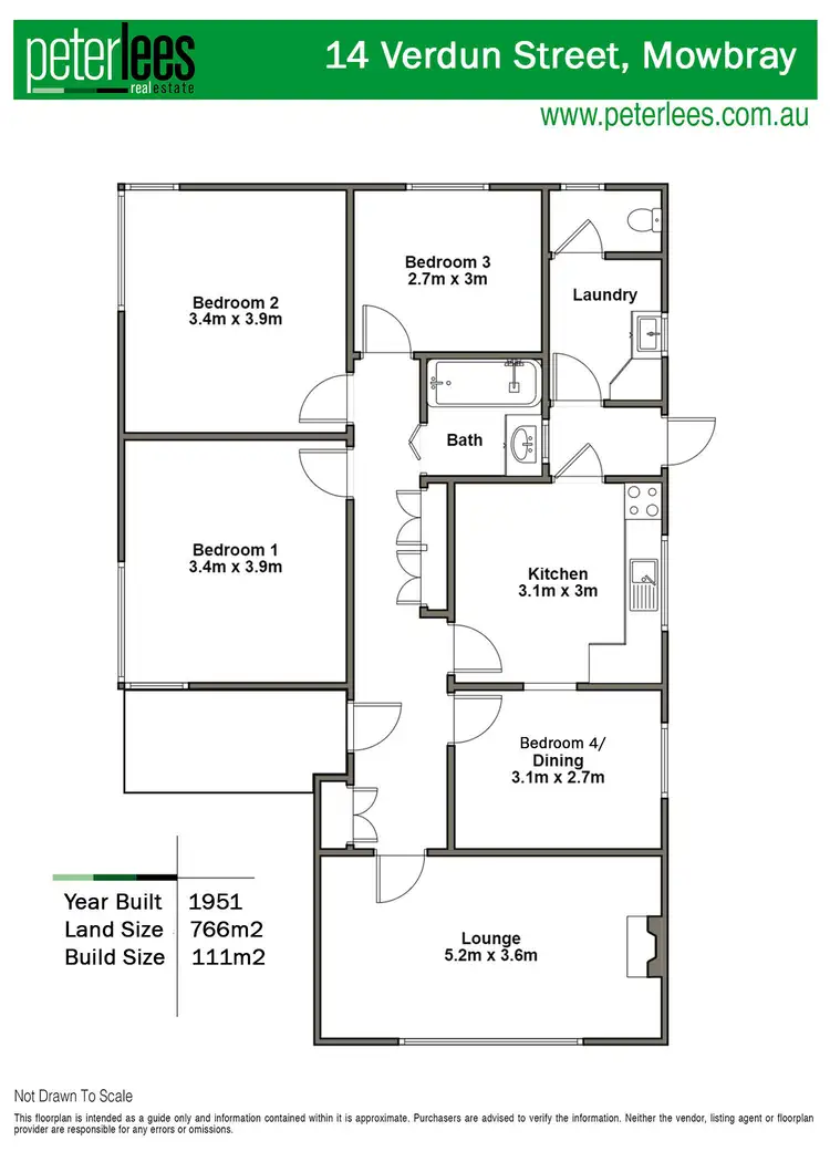 Floorplan of Homely house listing, 14 Verdun Street, Mowbray TAS 7248