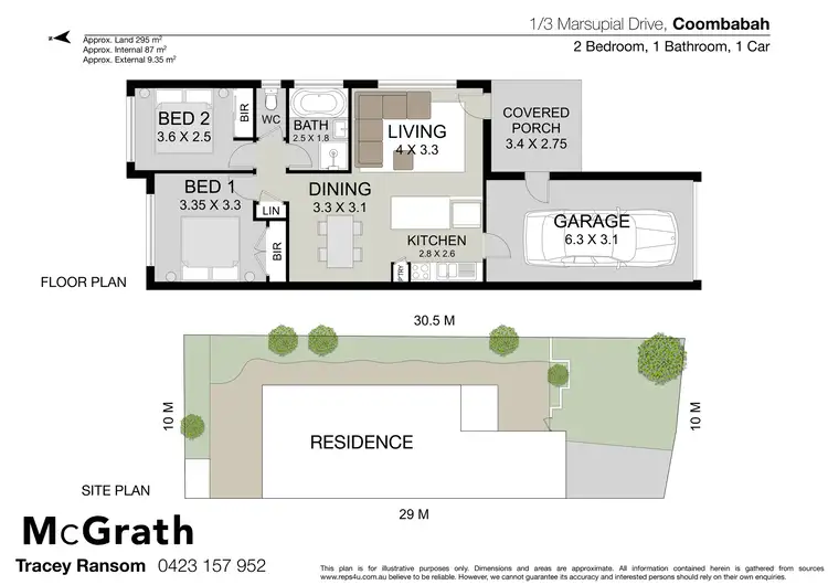 Floorplan of Homely semi-detached listing, 1/3 Marsupial Drive, Coombabah QLD 4216