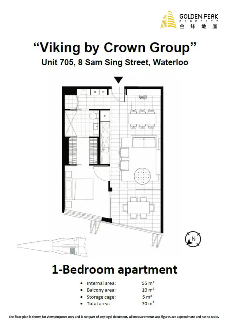 Floorplan of Homely apartment listing, 705/8 Sam Sing Street, Waterloo NSW 2017