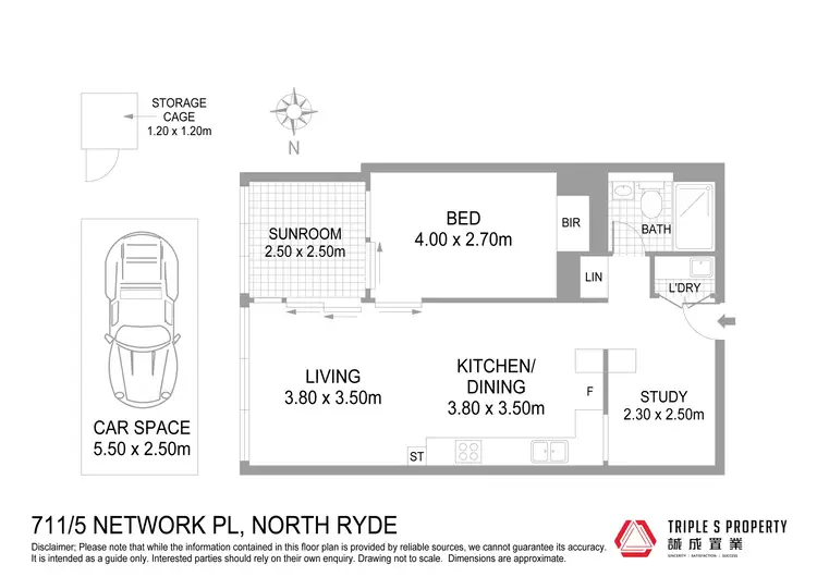 Floorplan of Homely apartment listing, 711/5 Network Place, North Ryde NSW 2113