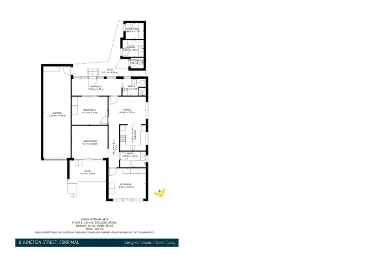 Floorplan of Homely house listing, 8 Junction Street, Corrimal NSW 2518