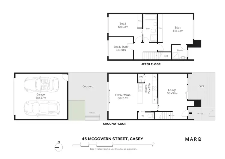 Floorplan of Homely townhouse listing, 45 McGovern Street, Casey ACT 2913