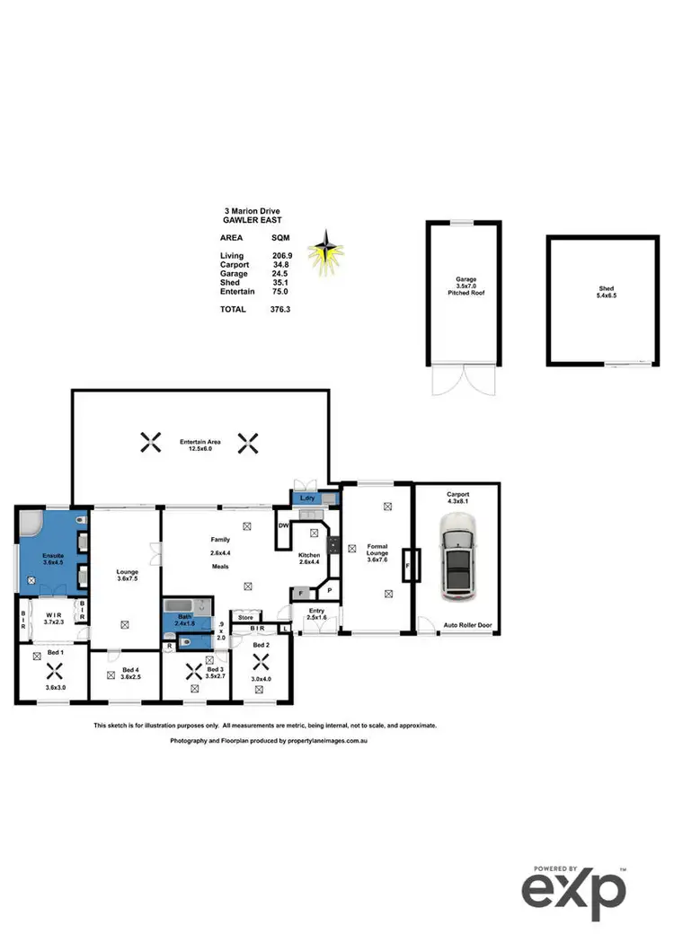 Floorplan of Homely house listing, 3 Marion Drive, Gawler East SA 5118