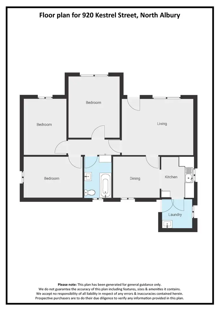 Floorplan of Homely house listing, 920 Kestrel Street, North Albury NSW 2640