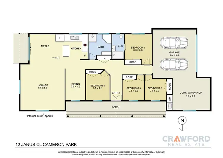 Floorplan of Homely house listing, 12 Janus Close, Cameron Park NSW 2285